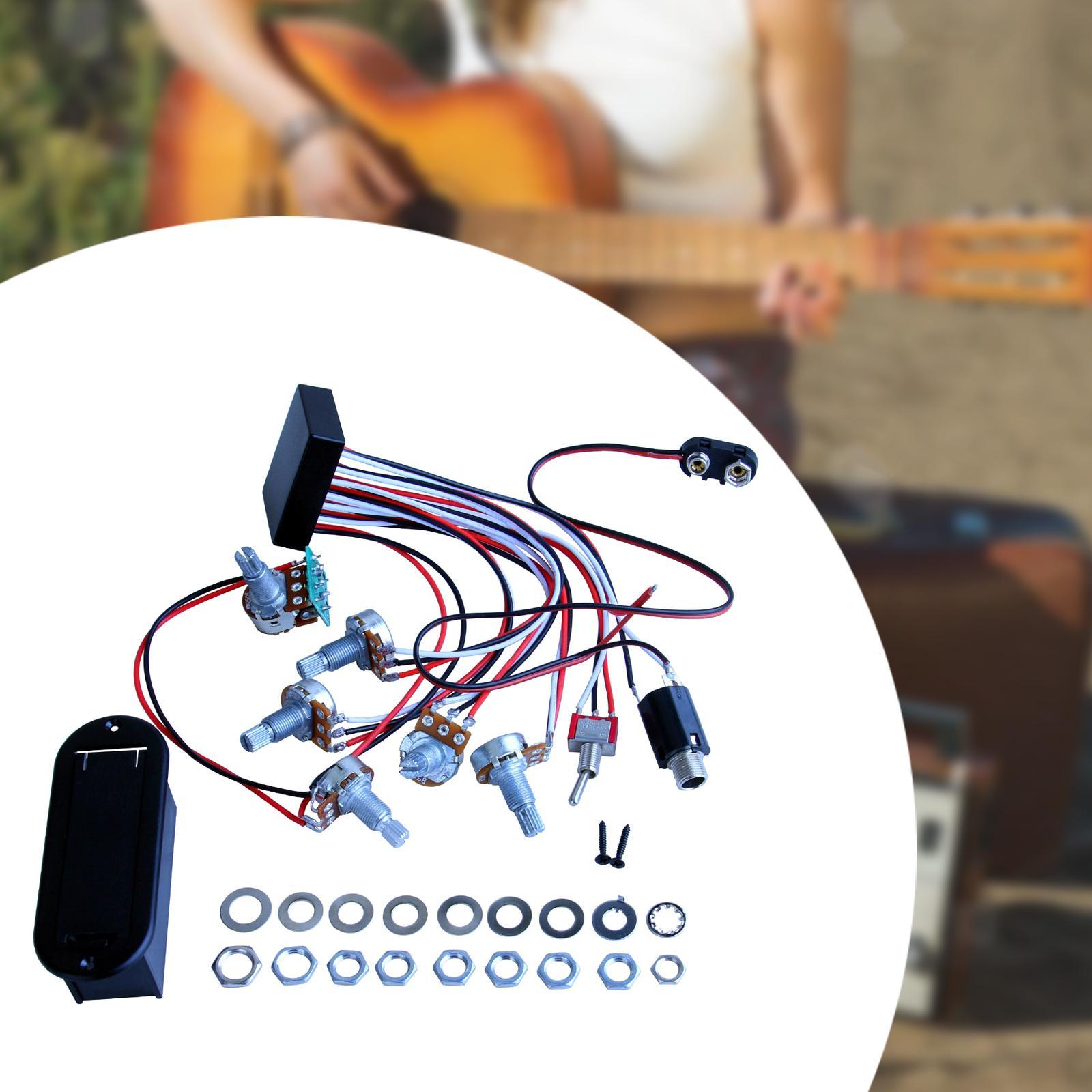 Diy Guitar Electronics Kit - 3 Band Active Passive Pickup Replacement