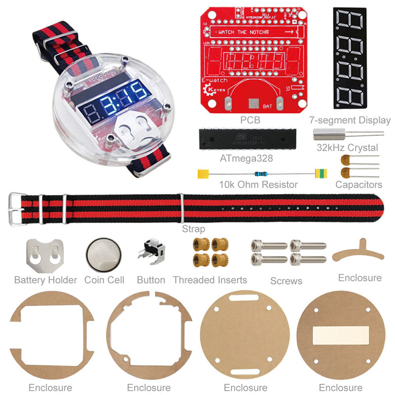 Single Chip LED Kit Clock DIY  - đánh giá và giá Diy Electronics Kits