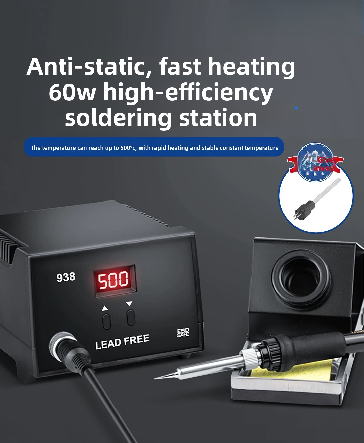 936B 60W Adjustable Temperatur - đánh giá và giá Diy Electronics Workstation
