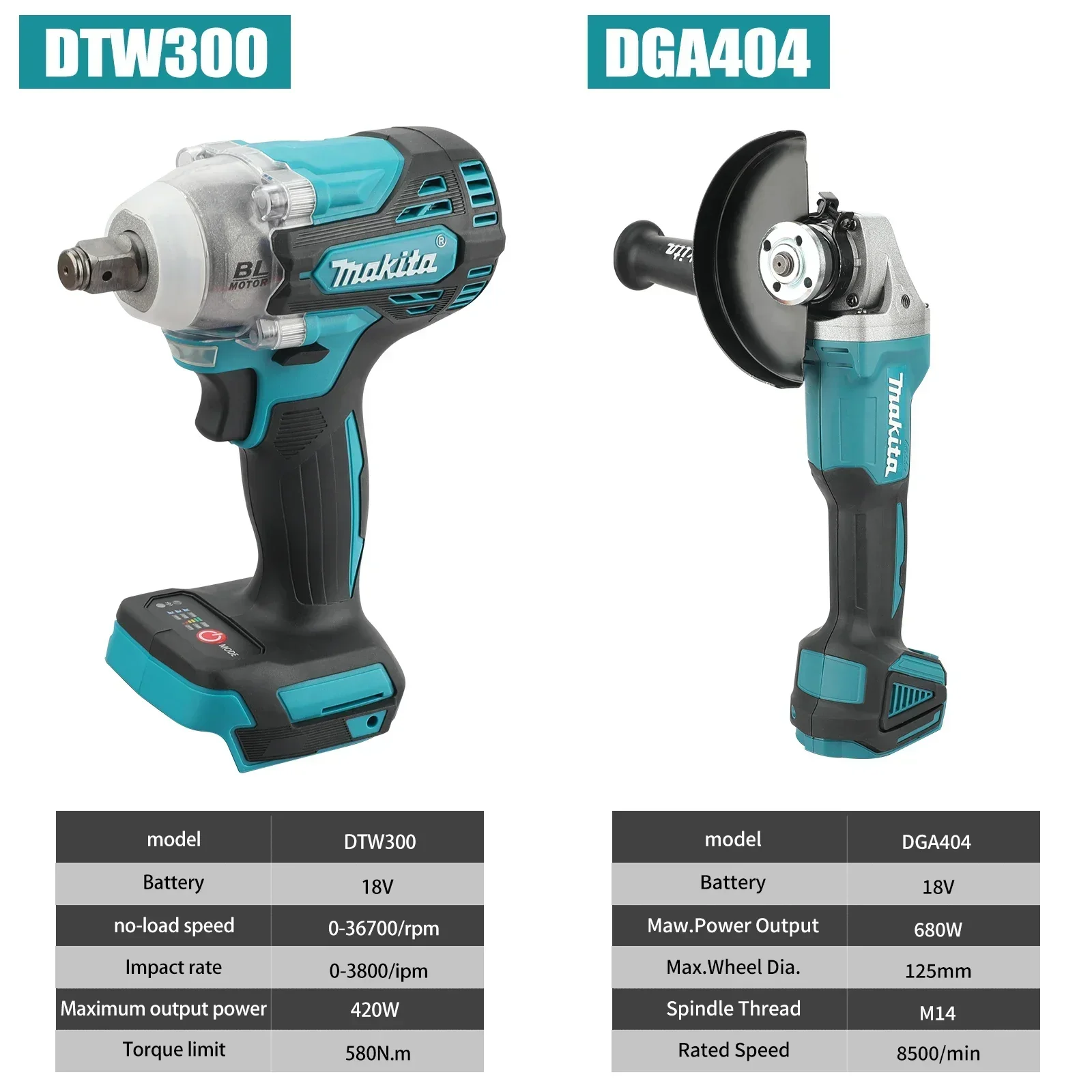 Makita DTW300 DGA404 Cordless  - đánh giá và giá Makita Drill Dtw300