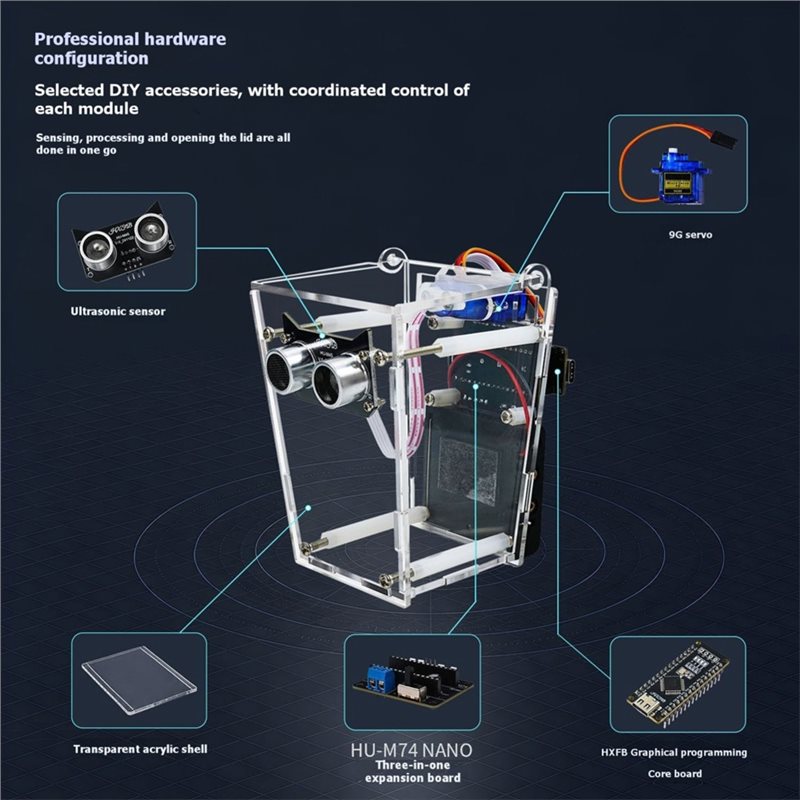 ABGI-DIY Smart Trash Can Elect - đánh giá và giá Diy Electronics Kits