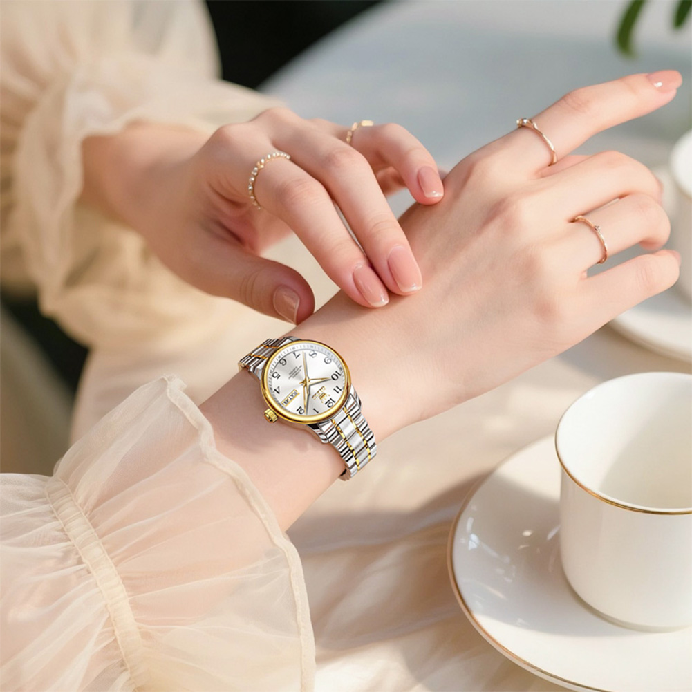 OLEVS Luxury Watch for Woman L - đánh giá và giá Push Button Tactile