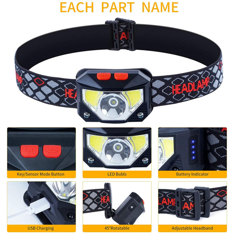 8 Modes LED Headlight Handfres - đánh giá và giá Ldr Light Sensor