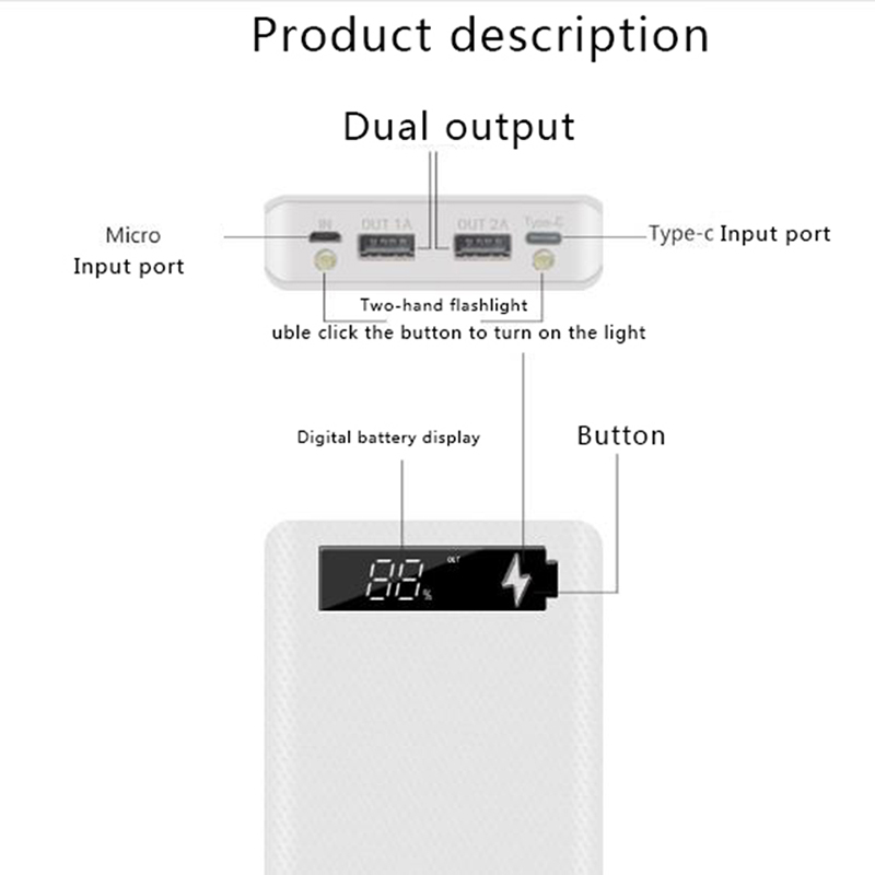 5X18650 Powerbank Di Động Pove - đánh giá và giá Diy Electronics Case